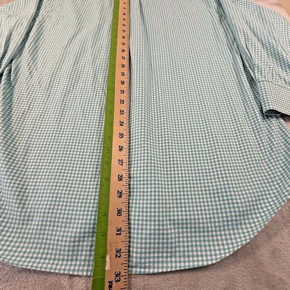 Peter Millar Shirt Mens Large Green Plaid Check Crown Resort Office Easter - Picture 5 of 10